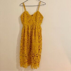 Mustard Yellow Lace Dress